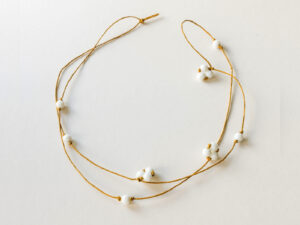 Saffron Vintage Bead Necklace