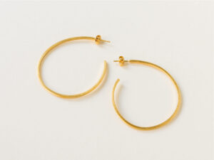 Hand-formed Gold Hoop Earrings